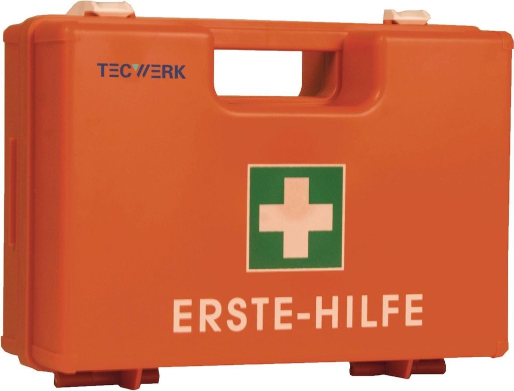 Tecwerk Erste Hilfe Koffer BAUBRANCHE B260xH170xT110ca.mm orange - 1 Stk.