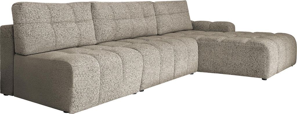 ECKSOFA mit Schlaffunktion - Strukturstoff