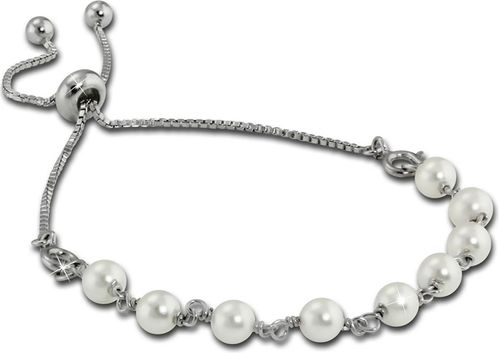 Armäleon Armbänder silber weiß Damen Armschmuck D2ARS011W