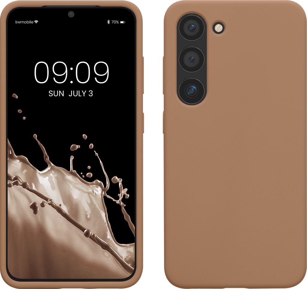 kwmobile Hülle kompatibel mit Samsung Galaxy S23 Hülle - dünnes Silikon Handy S23 Case - stoßfeste S23 Handyhülle weiche Oberfläche - Kabello...