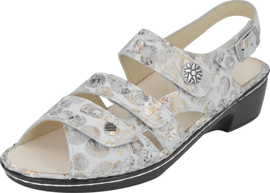 Finn Comfort Aversa Damensandalette, Grau, Leder NEU - Produktbild 