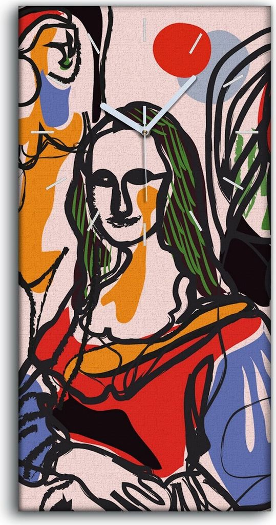 Küchenuhr Bürouhr Leinwand Uhr Kunstdruck 30x60 Kunst Frauen Malerei - weiße Hände