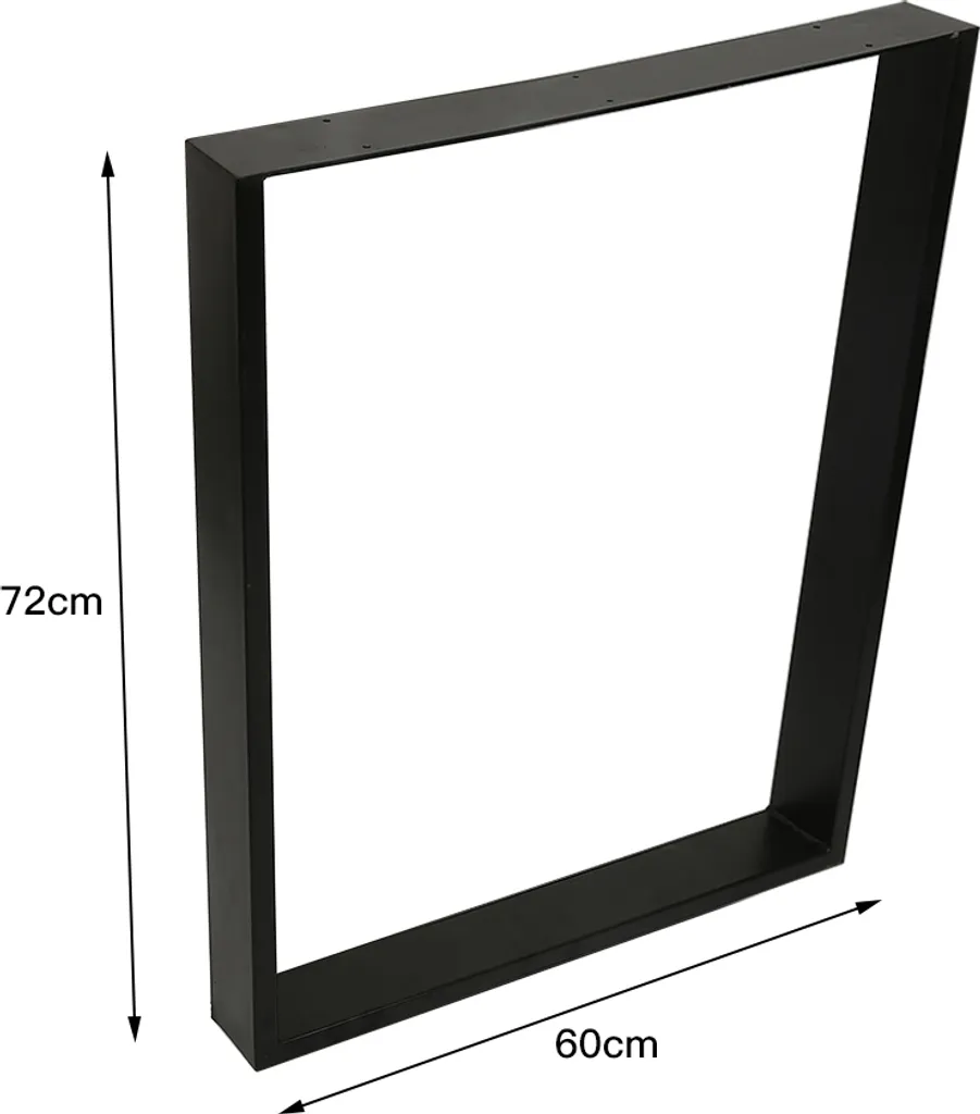 Pied de table robuste en acier avec fixations pré-percées 60x72cm - 6