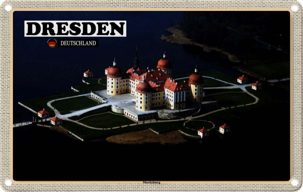 vianmo Blechschild 20x30 cm Dresden Deutschland Moritzburg Bildmotiv Reisemotiv Abenteuer Reisen Urlaub
