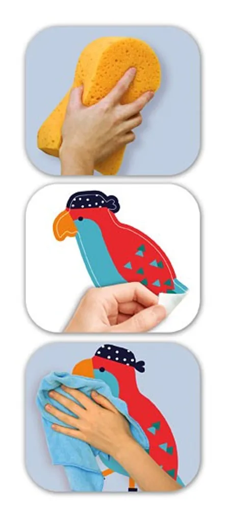 Set 41 Sticker Pirati - Adesivi Vinile Squalo e Scimmia per Bambini - 3
