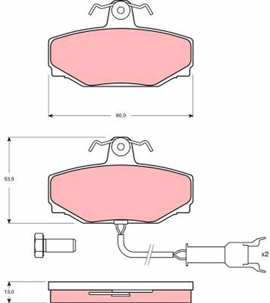 TRW Bremsbeläge Satz Hinten für JAGUAR XJ GDB462