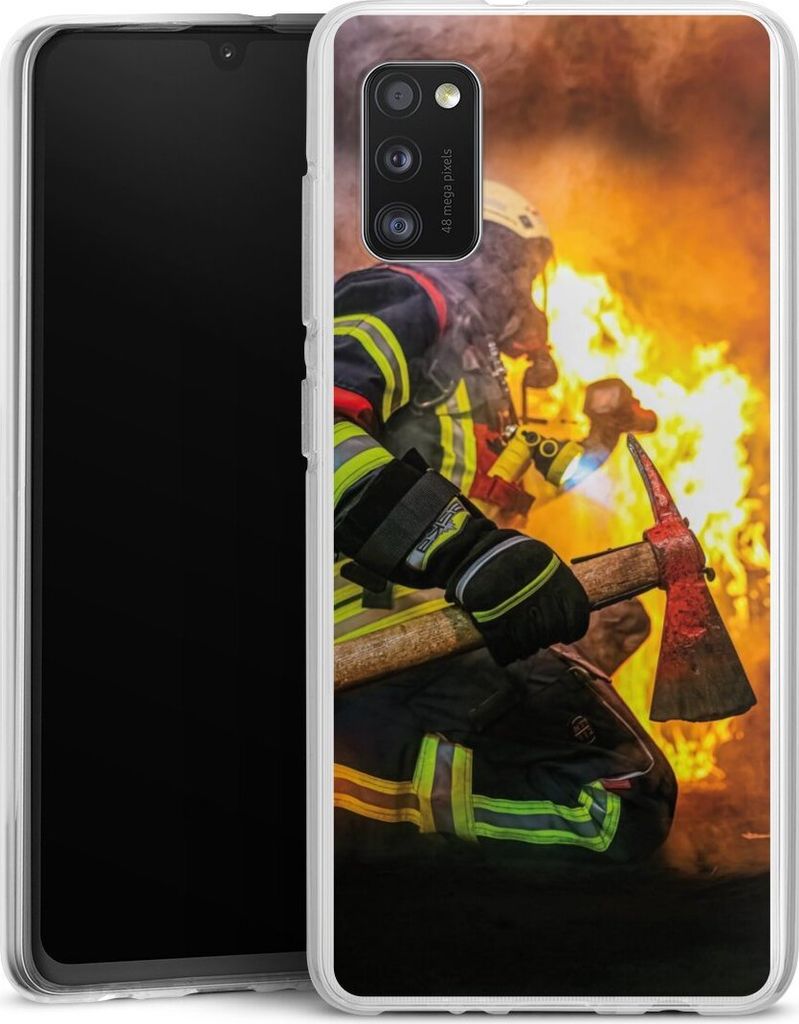 DeinDesign Handyhülle für Samsung Galaxy A41 Silikon Hülle Case Smartphone Schutzhülle Feuer Feuerwehr Lebensretter