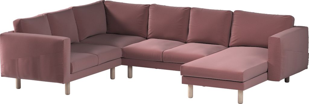 Dekoria Bezug für Norsborg 5-Sitzer Ecksofa mit Recamiere, violett, Norsborg Bezug für 5-Sitzer Ecksofa mit Recamiere