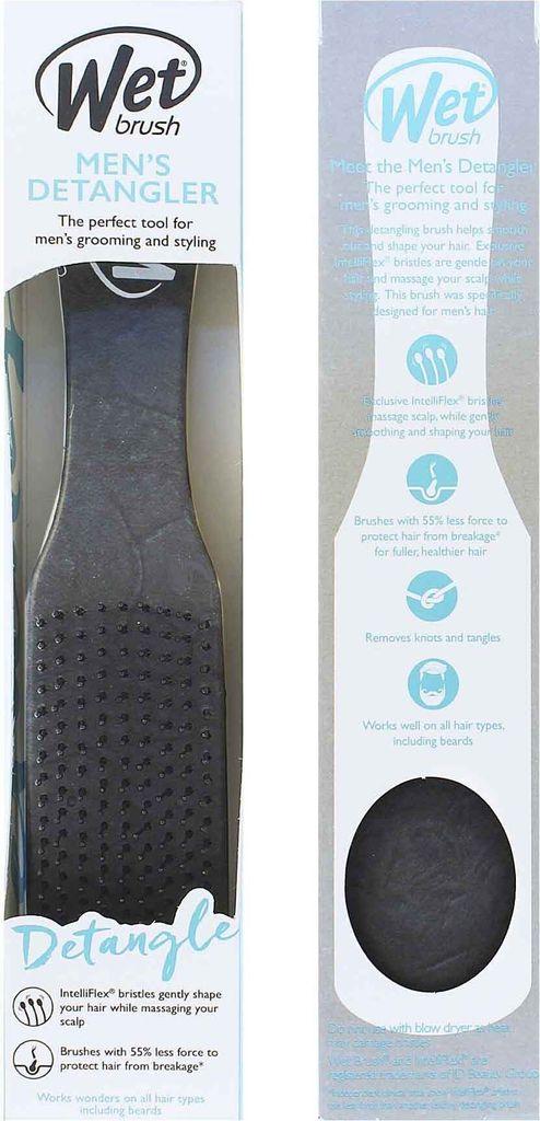 Wet Brush Männer Detangler Haarbürste Schwarzes Leder