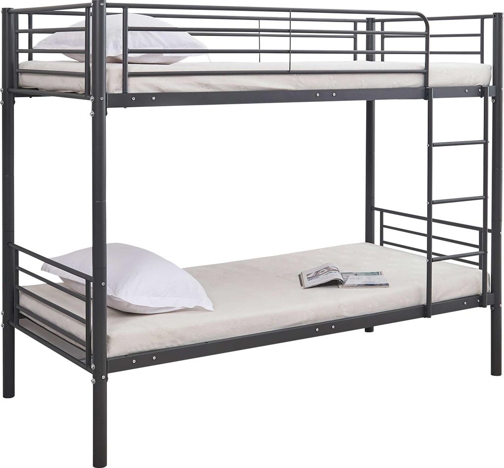 Letto a castello Dixie 90x200cm - metallo - nero opaco Immagine del prodotto 