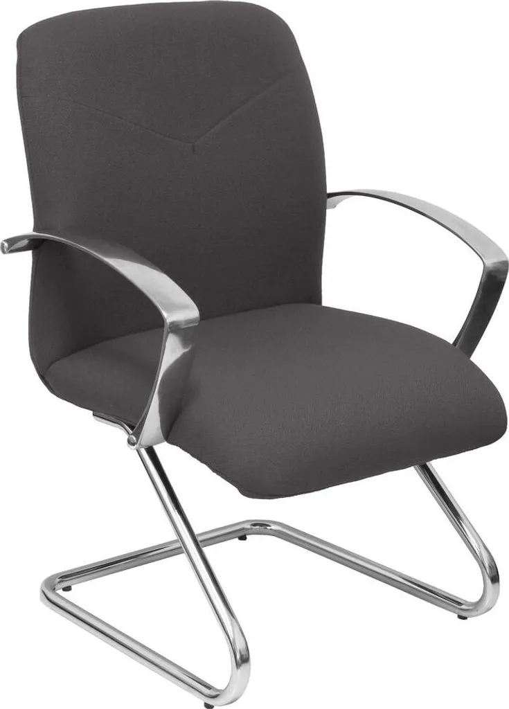 Caudete Fauteuil avec piètement traîneau Bali gris foncé - Design chic