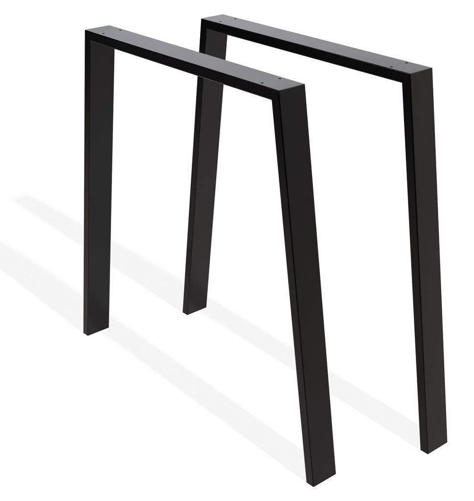 1xPaar sossai Trapez Tischkufen in Schwarz 55 x 75 x 72cm Produktbild 