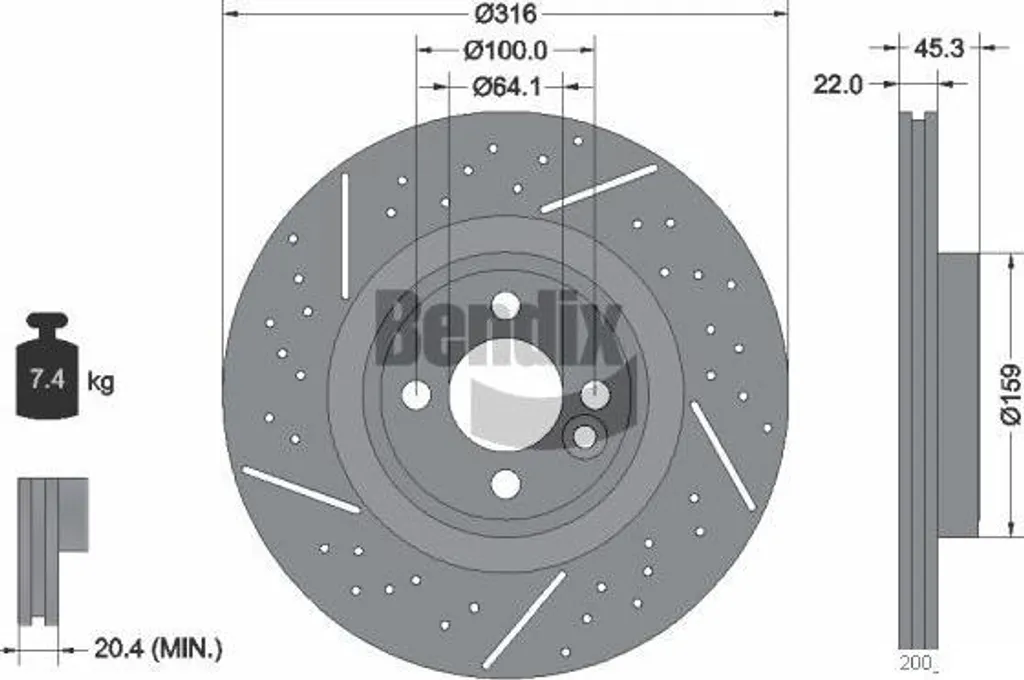 Supprimer vibrations freinage Mini avec disque BENDIX OE 34116784371