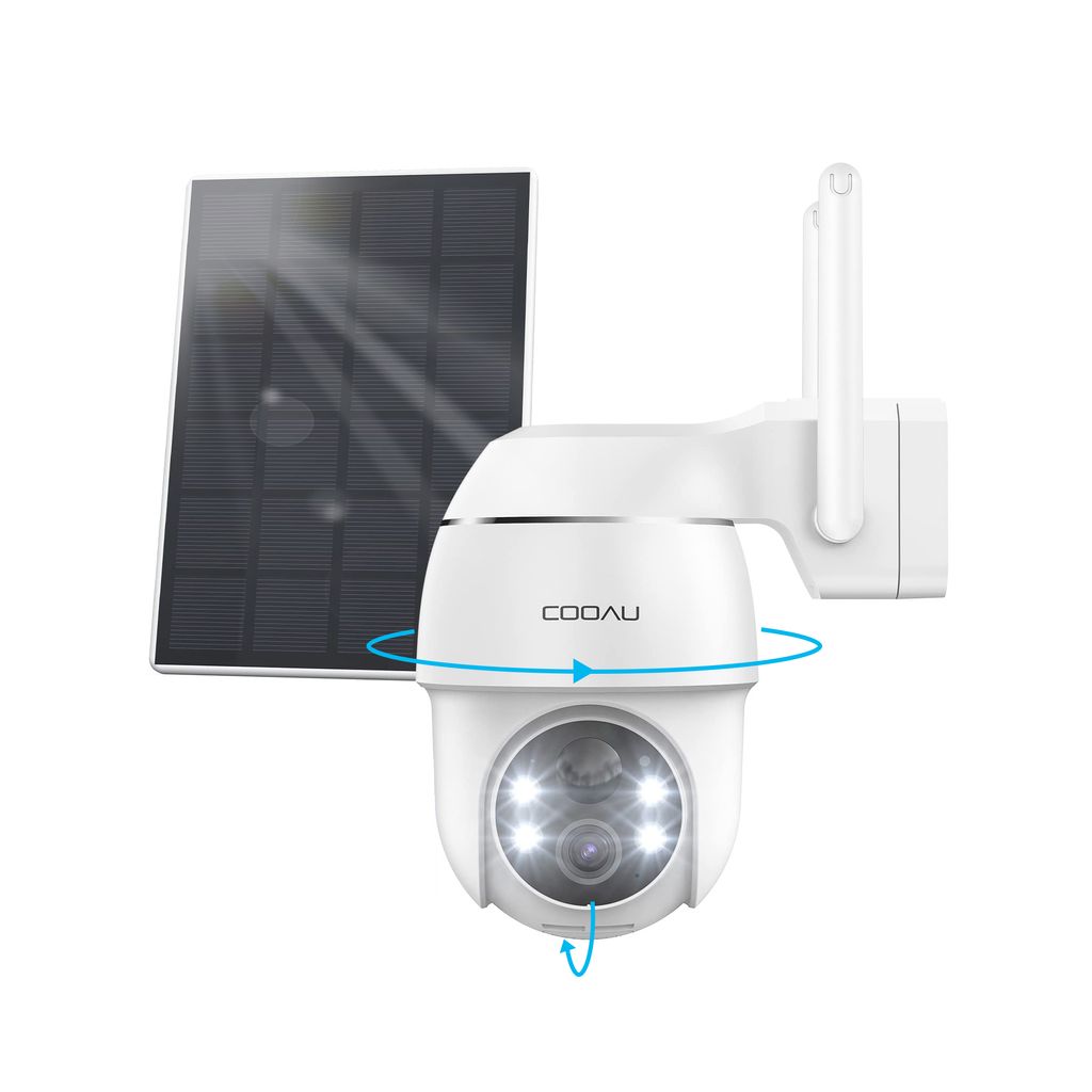 COOAU 2MP PTZ 2,4GHz WLAN IP-Überwachungskamera Aussen mit PIR-Sensor,Alarm und App -Benachrichtigung, Vollfarb-Nachtsicht, Ereignisprotokollierung