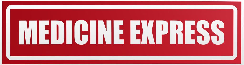 Kiwistar Medicine Express invertiert Magnetschild Schild magnetisch - 20cm Rot - reflektierend - Magnetfolie für Auto PKW Kfz