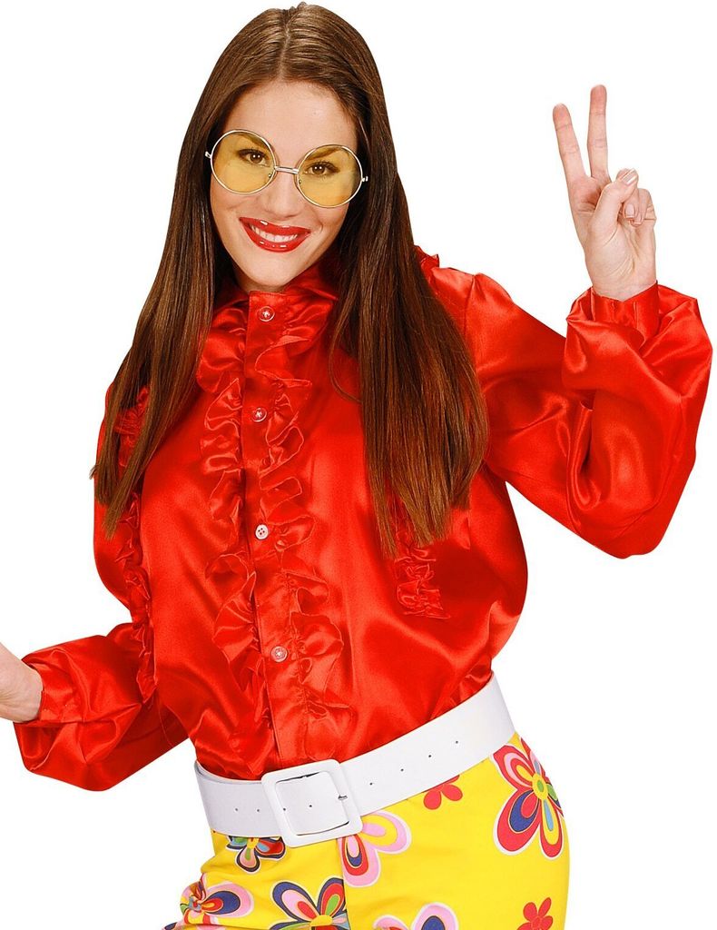 Night Fever Disco-Rüschenbluse Für Damen In M