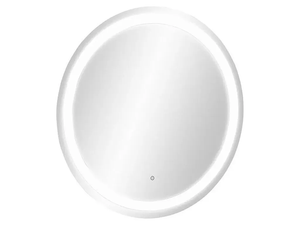 Grand miroir mural rond à LED finition argentée diamètre 83cm - Elite