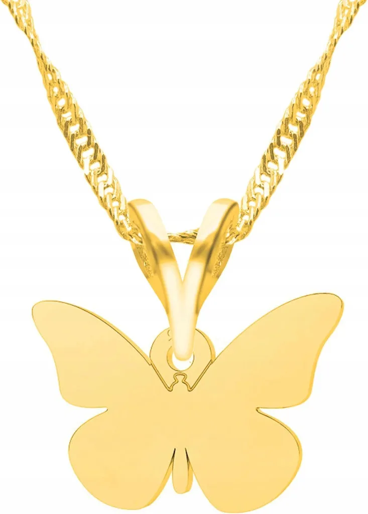Collana in oro con farfalla insetto farfalla insetto uccello ARGENTO 925