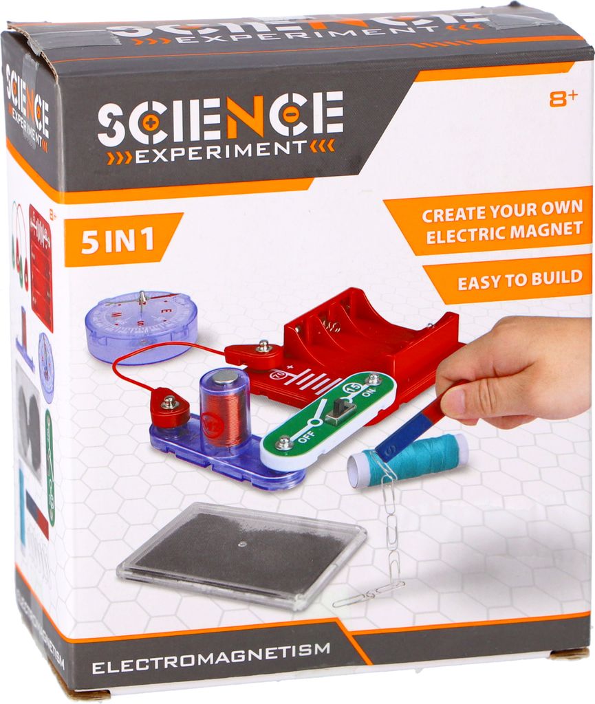 SCIENCE EXPERIMENT Elektrobaukasten Elektromagnetismus,Experimente, batteriebetrieben,Experimentierkasten m. elektrischen und und magentischen Modulen