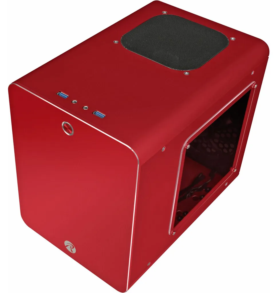 Boîtier PC RAIJINTEK METIS PLUS Mini-ITX Rouge avec Fenêtre Latérale