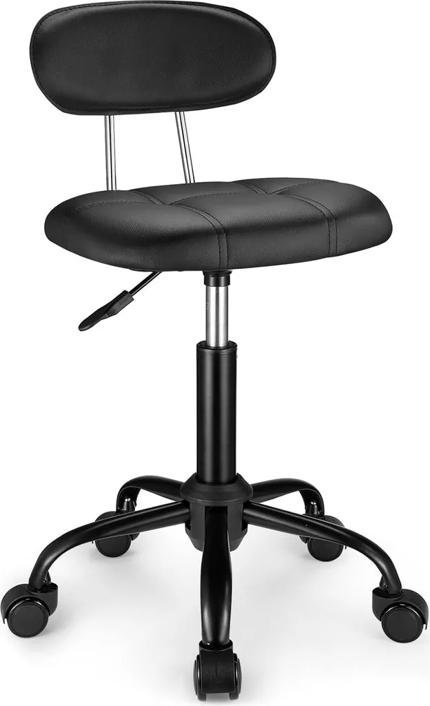 Tabouret roulant avec dossier ajustable : fini les maux de dos au bureau