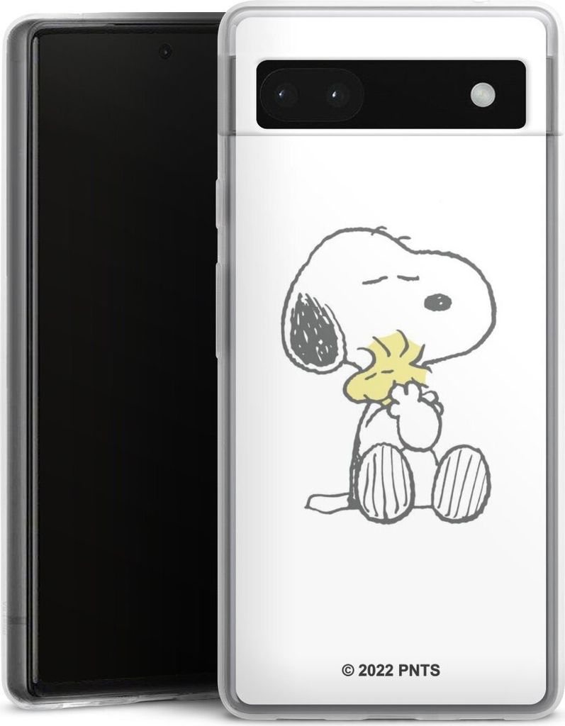 DeinDesign Slim Hülle für Google Pixel 6a Silikon Case Ultra Dünn Handyhülle Liebe Peanuts Snoopy