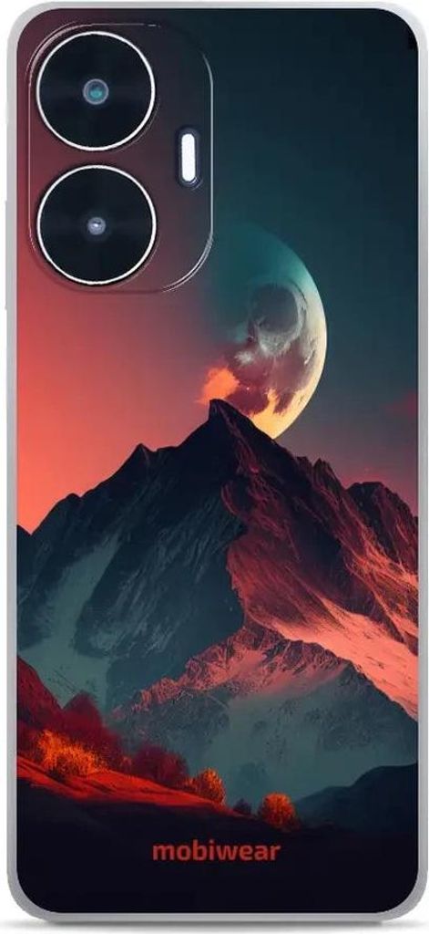 Handyhülle für Realme C55, Mobiwear Glossy Case, Gebirgsdämmerung