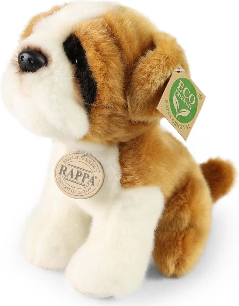 Peluche Saint Bernard 20 cm écologique - Chien doudou ultra souple
