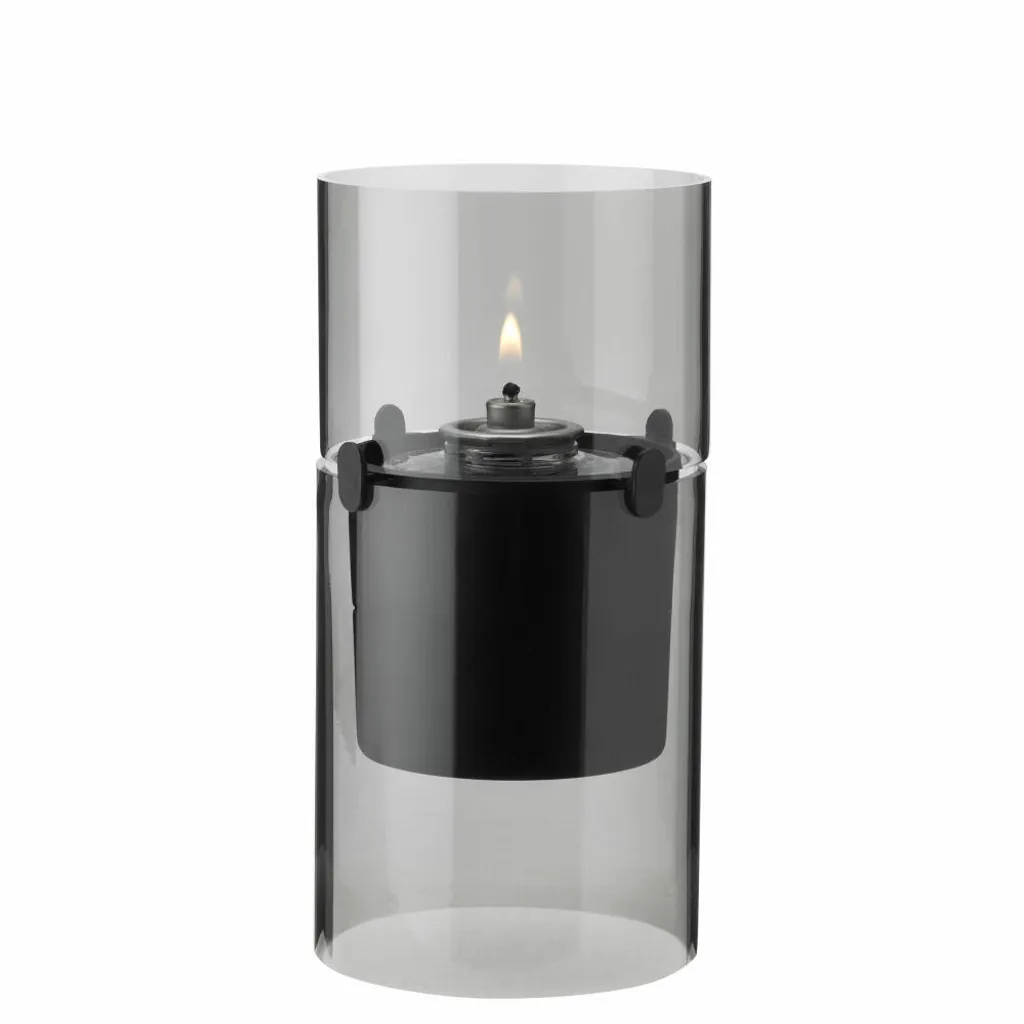 Photophore Stelton Lucie Smoke : décoration de table chic en verre gris