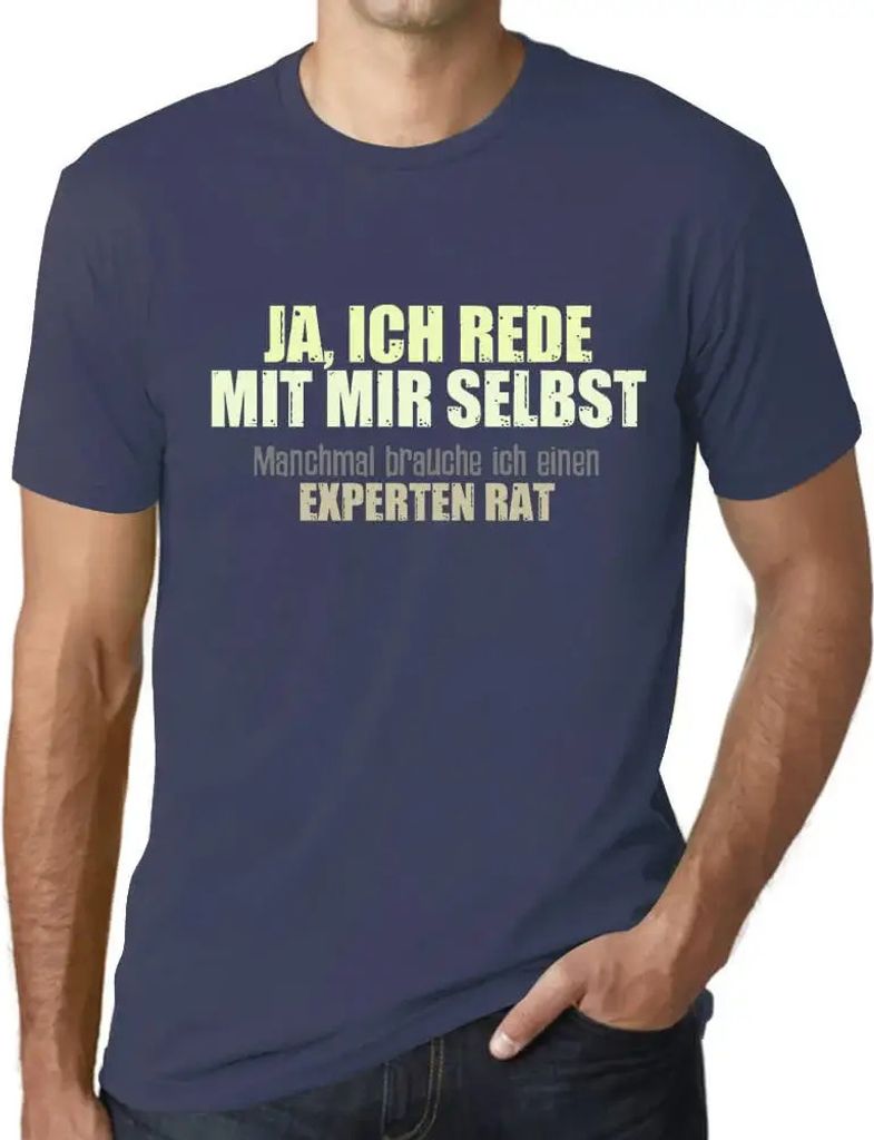 Herren Grafik T-Shirt Ja Ich Rede Mit Mir Selbst Öko-Verantwortlich Vintage Jahrgang Kurzarm Lustige Druck Geburtstag Geschenk Mann