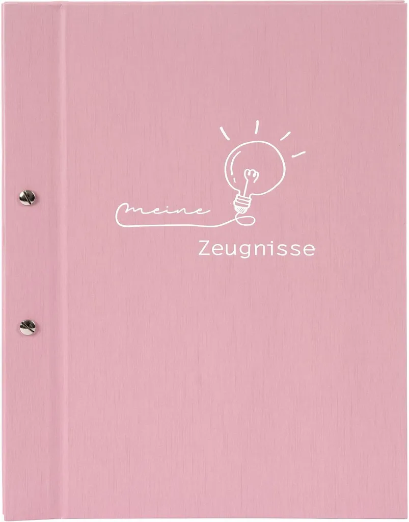 Porte-revue A4 12 pochettes design impertinent vieux rose textile rigide