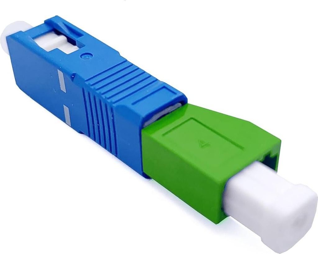 Elfcam - Glasfaser-Adapter für FRITZ! Box, Singlemode Simplex LC/APC Buchse/Female auf SC/UPC Male Stecker, Fibre Schnittstellenkonvertierung für...