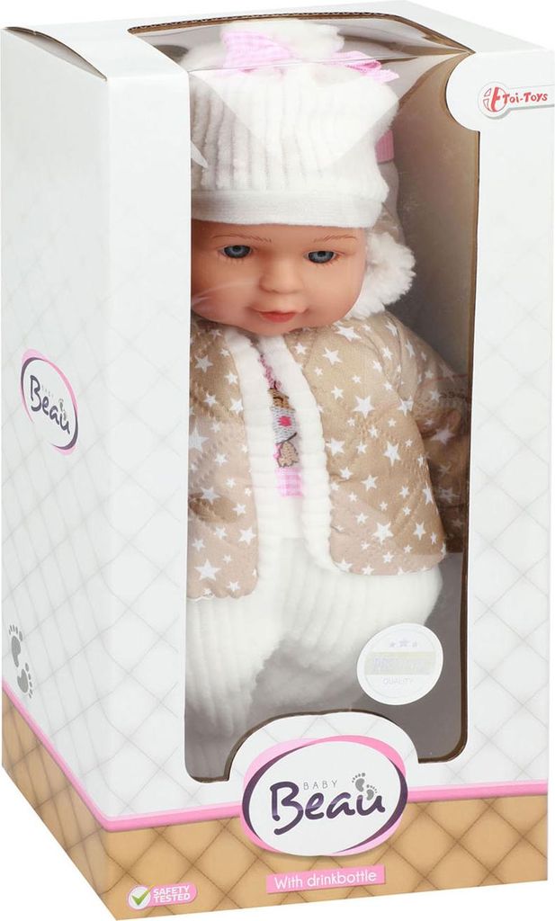 Beau Babypop 32 Cm + Winter Outfit En Flesje Obrázek produktu 