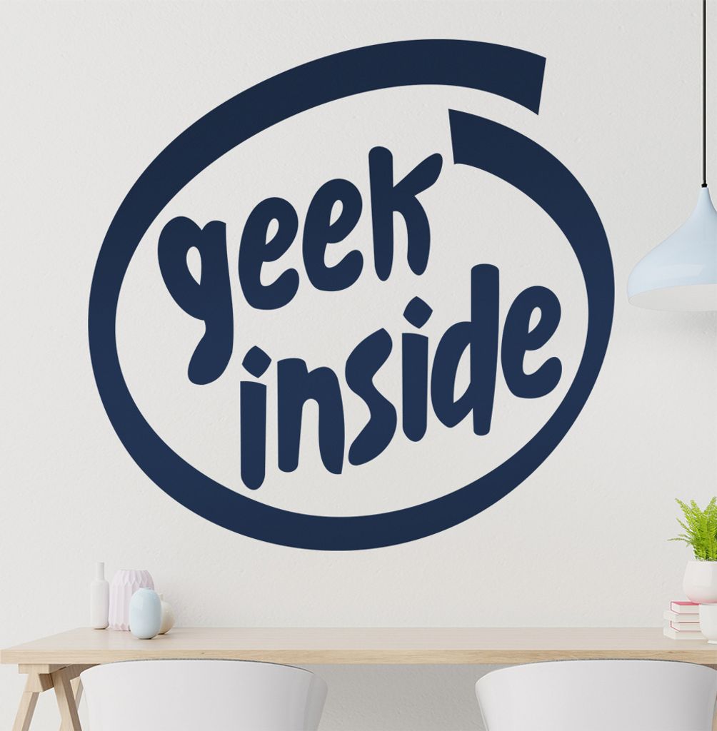geek inside Wandtattoo in 6 Größen - Wandaufkleber Wall Sticker - Dekoration, Küche, Wohnzimmer, Schlafzimmer, Badezimmer