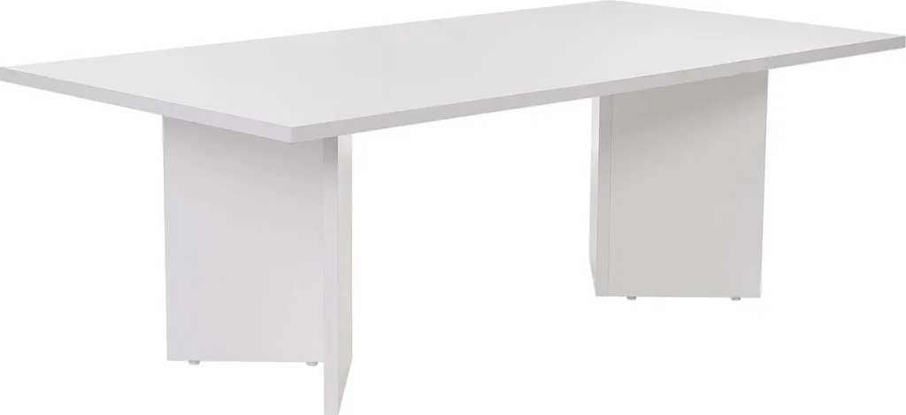 Table Basse Blanche Anti-Rayures Sabin - Mobilier Salon Facile Entretien - 6