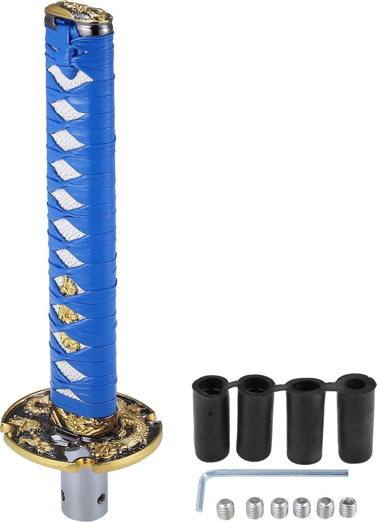 Auto Gang Schalthebel Schaltknauf Klassische Muster Blau Wei? 20cm