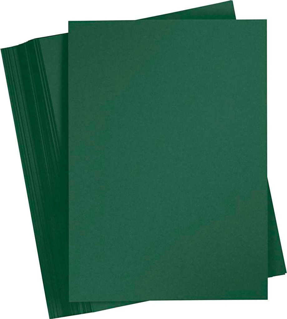 Creativ Company Farbkarton, A4, Blatt 210x297 mm, 180 gr, dunkelgrün, 100 Blatt 1 Karton