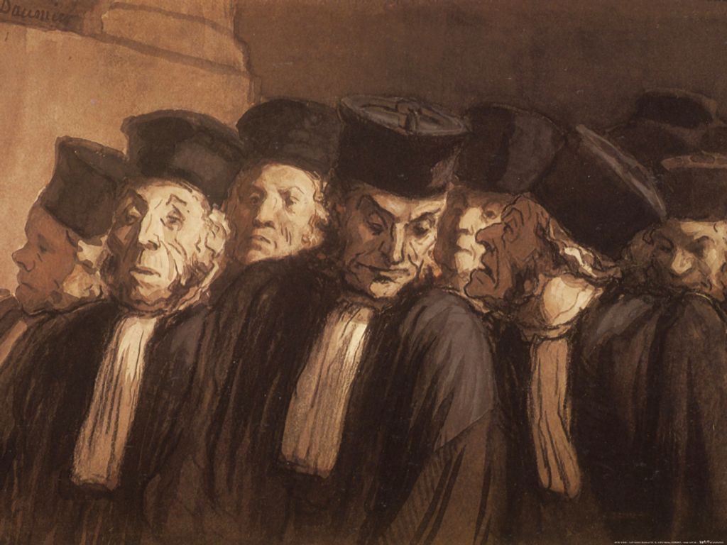 Honoré Daumier Kunstdruck Bild - Die Anwälte (60 x 80 cm)