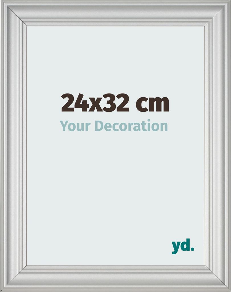 Bilderrahmen, 24x32 cm, Silber Matt, MDF, Lazio