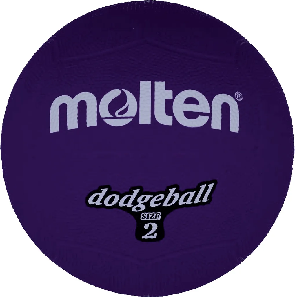 Ballon de Dodgeball Molten DB2-V Taille 2 Violet en Caoutchouc Souple