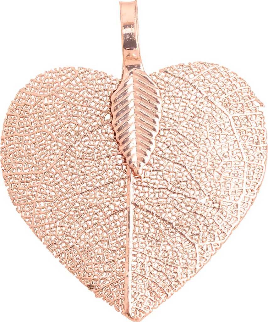 Anhänger "Filigranes Blatt" Roségold