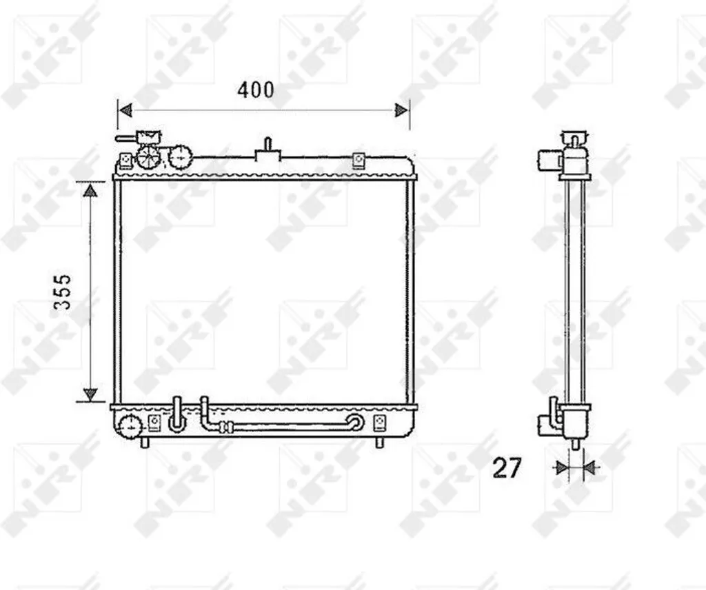 Radiateur de moteur pour voiture citadine Atos MX avec faisceau alu