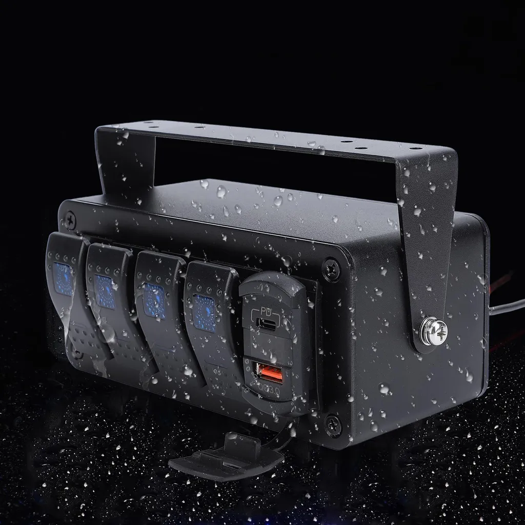 Console d'Interrupteurs Universelle pour Camping-Car et Camion avec USB-C