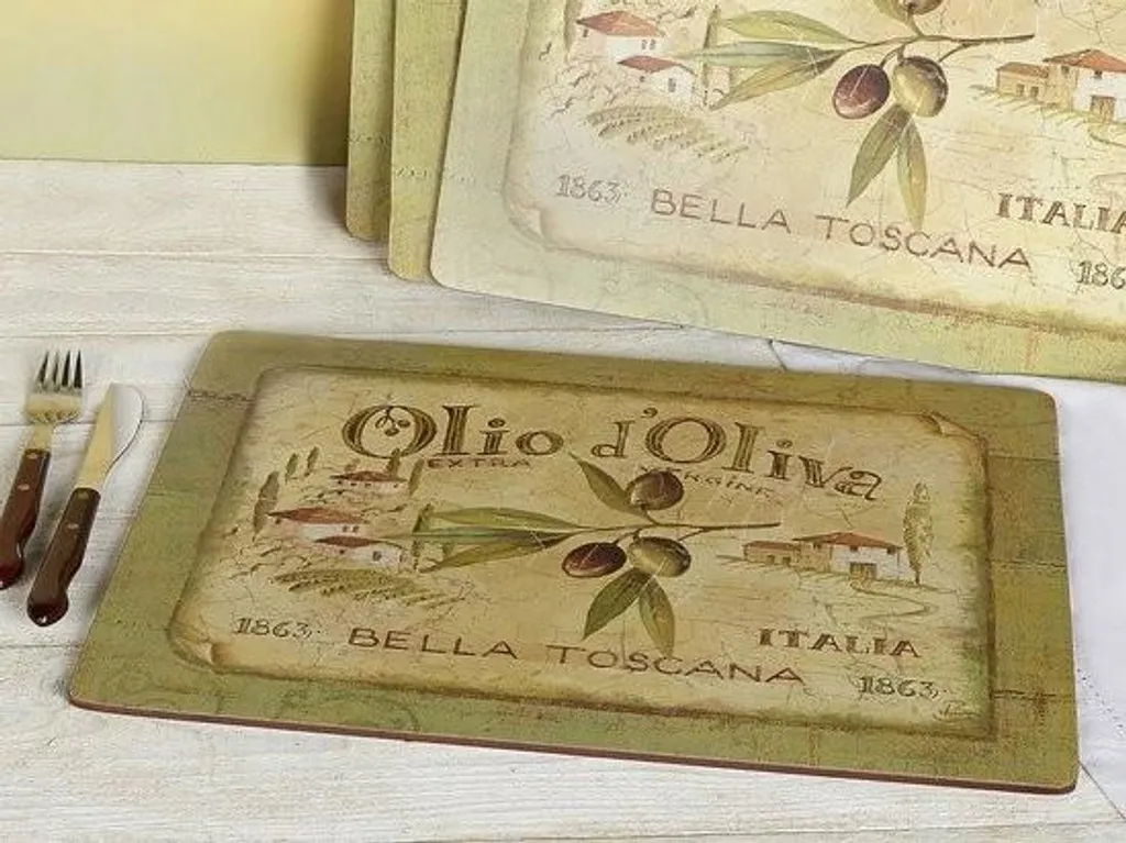 Set de 4 Sets de Table en Liège Olio D'Oliva Extra Grands 40 x 29 cm