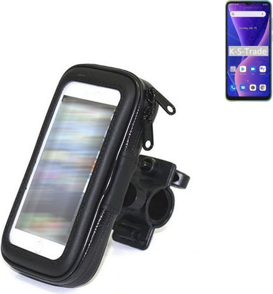 K-S-Trade Fahrrad-Halterung kompatibel mit Blackview Oscal C60 Handy-Halterung Halter Lenkstange Fahrradhalterung Motorrad Bike Mount Wasserabweisend