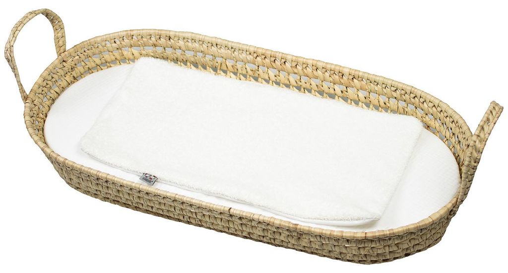 Wickelkorb Set Matratze Laken Jeanne - 77 x 36 - Weiß | by SEVIRA KIDS
