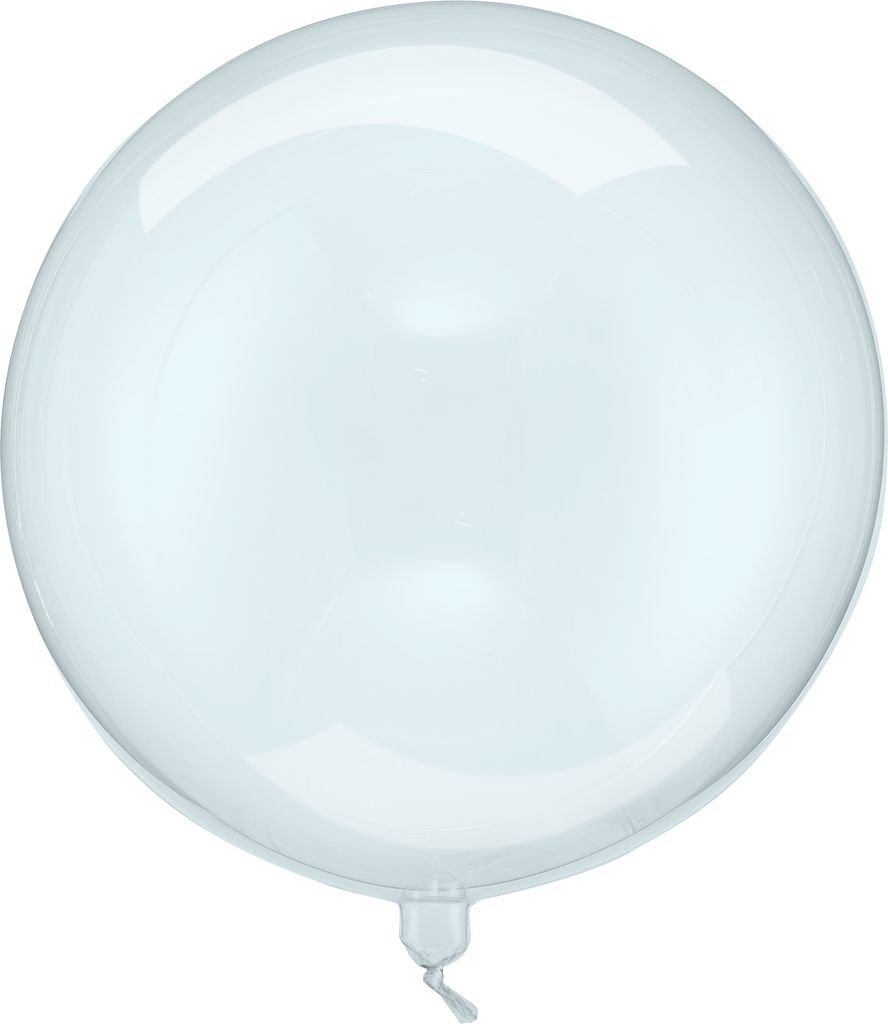 Palloncino in foil rotondo 40cm trasparente/blu Immagine del prodotto 