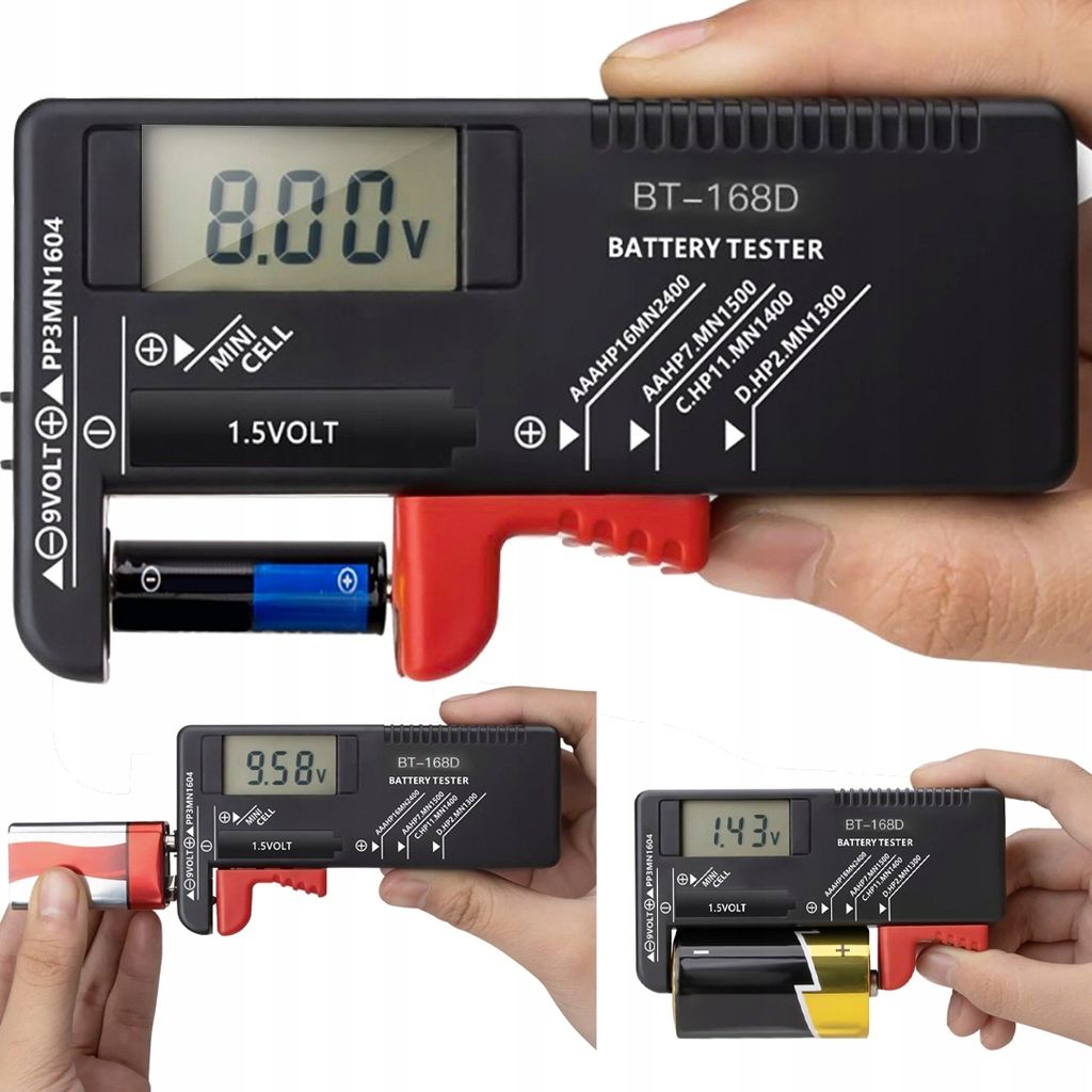 Bigstren 19898 Tester batérií digitálny BT-168D, R3, R6, Obrázok produktu 