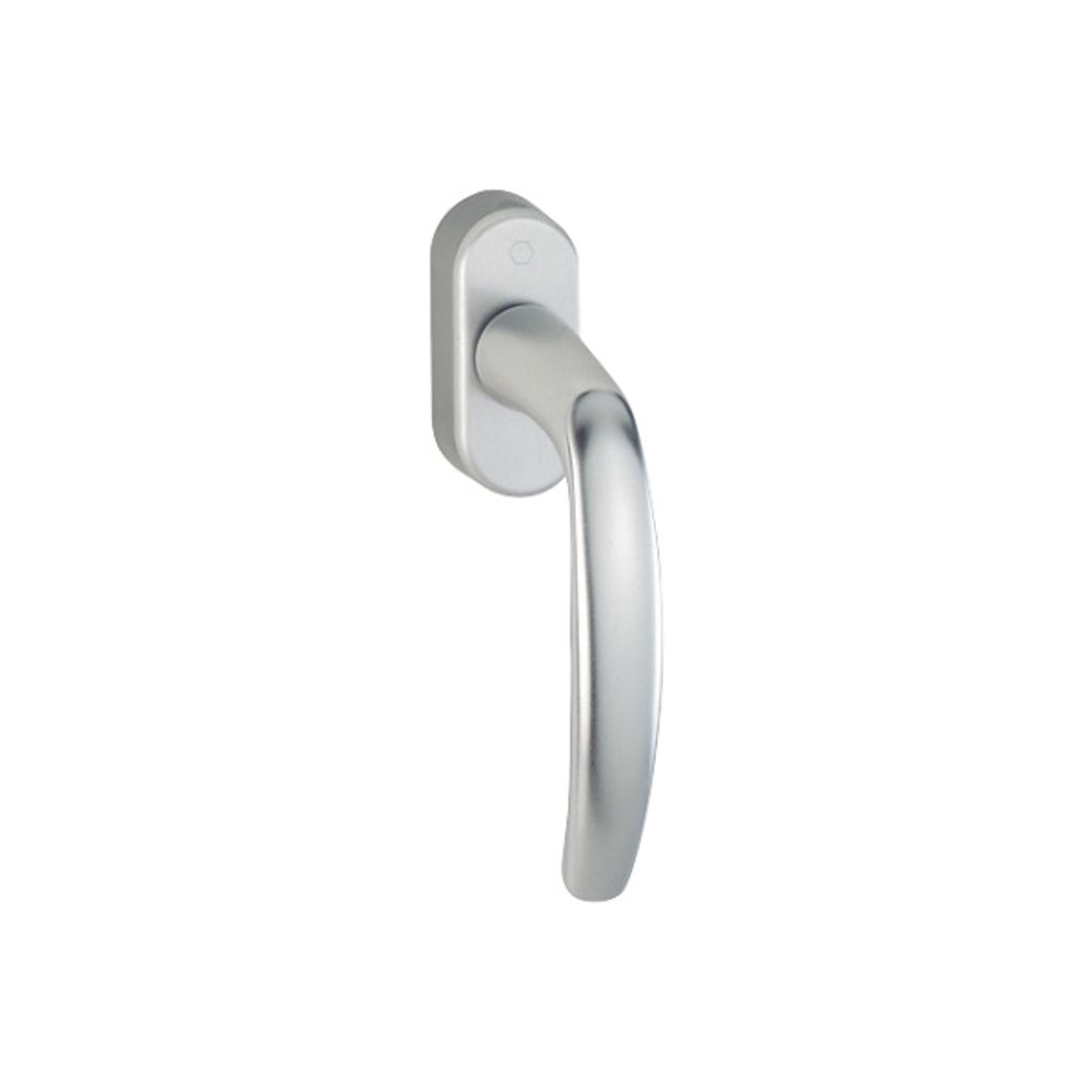 Hoppe Atlanta Fenstergriff F1 Aluminium Natur, Secustik und VarioFit 0530/US952, 7 - 32 - 42 mm Vierkant