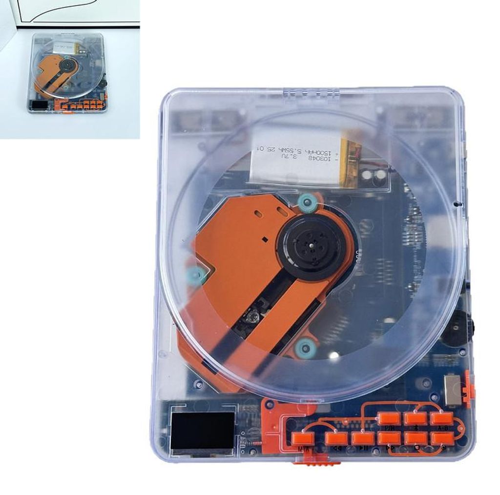 Tragbarer Bluetooth CD-Player mit 2000mAh Akku – Ultraflach Produktbild 